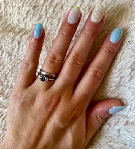 Customer photo review of Semilac Extend 5in1 807 Pastel Blue UV Gel Polish
