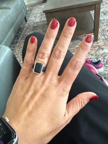 Emily A. review of Emerald Silicone Ring with Metal Frame & CZ Stones image 1 out of 1