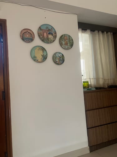 Customer photo review of Ethereal India Wall Plate Set, Indian Heritage Set of 5