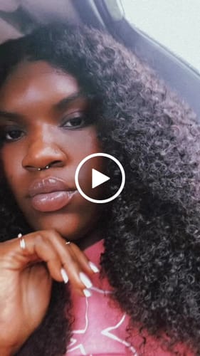 Customer video review of CurlyMe Pre-bleached Wear Go Glueless Afro Kinky Curly Pre-cut HD Lace Wig Pre-plucked