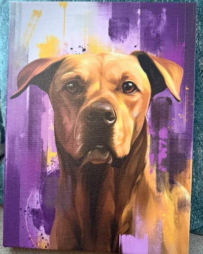 Customer photo review of Custom Pet Portrait - Abstract Style