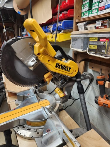 Customer photo review of DeWalt DWS779/780 Sliding Miter Saw Dust Collection
