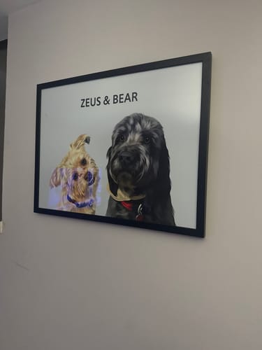 Customer photo review of Classic Framed Portrait - Two Pets