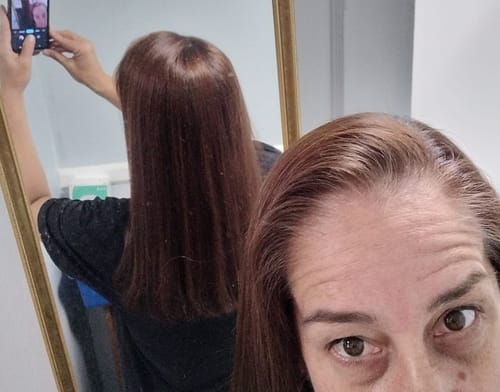 Customer photo review of Instant Dye Shampoo