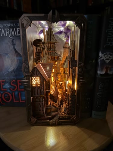 Customer photo review of Voyage Through The Storm DIY Book Nook Kit