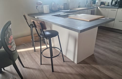 Customer photo review of Σκαμπό για Πάσο Κουζίνας σετ 2 Καρέκλες Μπαρ για Κουζίνα 75 εκ ύψος καθίσματος καφέ LB-C069B81