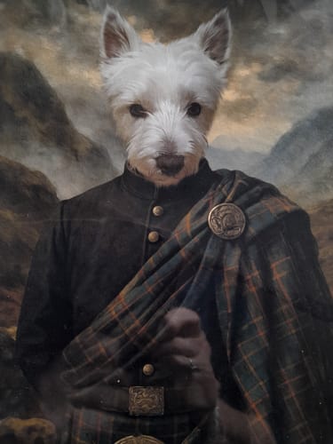 Customer photo review of The Highlander - Custom Pet Portrait