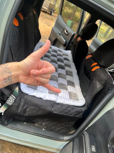 Customer photo review of RuffRover 2.0™ - Hard Bottom Back Seat Extender + (FREE Dog Bed)