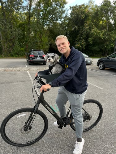 Customer photo review of Kvisp Dog Bike Carrier