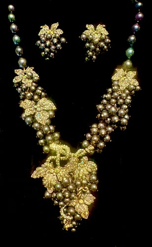 Customer photo review of HEIDI DAUS®“Intoxicating Elegance” Beaded Crystal Vineyard Leaf & Grapevine Necklace