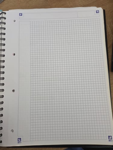 Avis photo d'un client sur Cahier à spirales NOMADBOOK OXFORD # Couverture polypro - 160 pages A4 détachables - petits carreaux