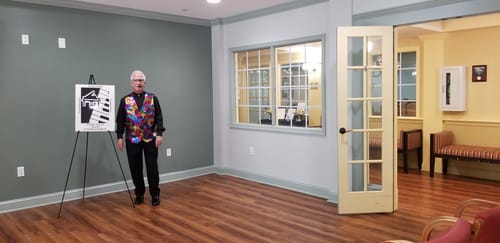 Customer photo review of Barry. Wang Men's Red Yellow Colorful Paisley Silk Vest Necktie Pocket Square Cufflinks Set