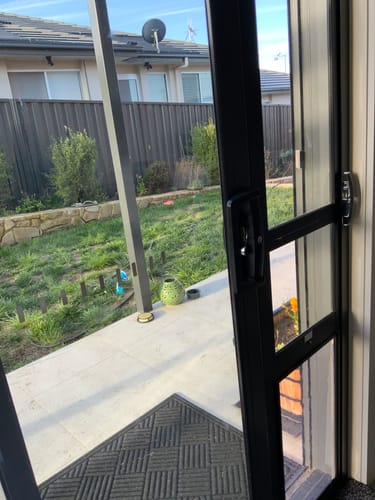 Customer photo review of Patio Pet Door Insert