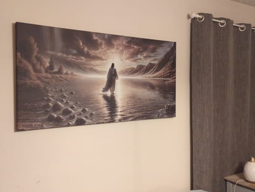 Customer photo review of Walking on Water - Faith Wall Art II
