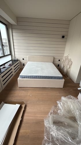 Customer photo review of Calicosy - Opbergbed LIVY - 160x200 cm - Beige hoofdbord