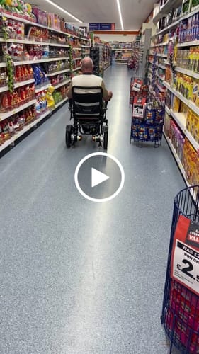 Customer video review of MobilityPlus+ Ultra-Light RangerXL Folding Electric Wheelchair