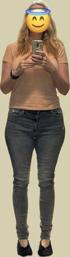 Customer photo review of Reid Tall High Rise Skinny Jean - Grey Wash