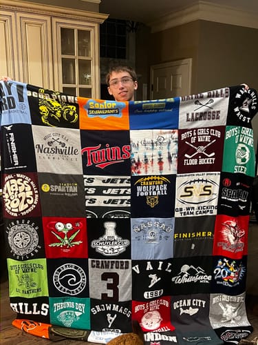 Customer photo review of Premium T Shirt Quilt