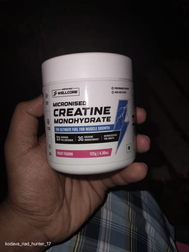 Customer photo review of Wellcore - Pure Micronised Creatine Monohydrate (122g, 33 Servings) Fruit Fusion