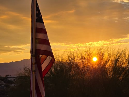 Customer photo review of Ultra Heavy Duty American Flag - 2-ply Polyester - Made In USA