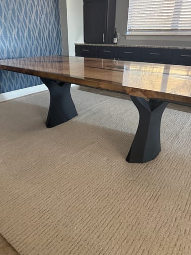 Customer photo review of 413/451 Ramo 28" Single Table Leg Scandinavian Style