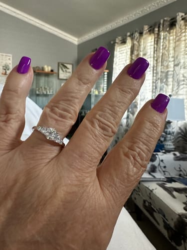 Christie I. review of Five Stone Trellis Moissanite Sidestone Engagement Ring image 1 out of 2