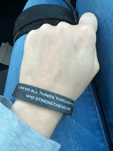 Customer photo review of Daily Bible Verse Wristband