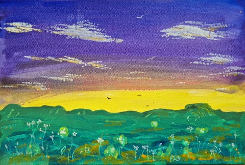 Customer photo review of Aquarylic Color 9 x 30ml Starter Set – Deine Basis für brillante Kunstwerke!