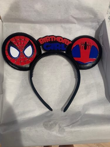 Customer photo review of Spider Birthday Mickey Ears for Men