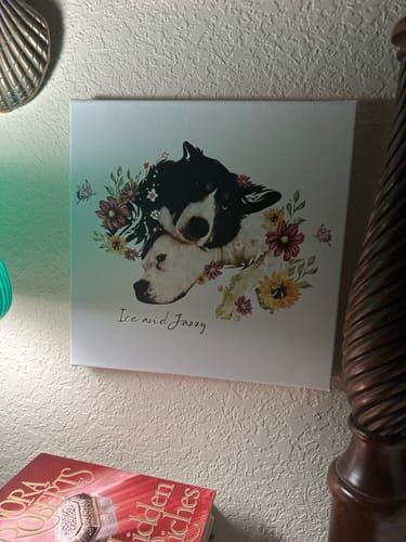 Customer photo review of Flowerpup Custom Pet Portrait (Humans too!)