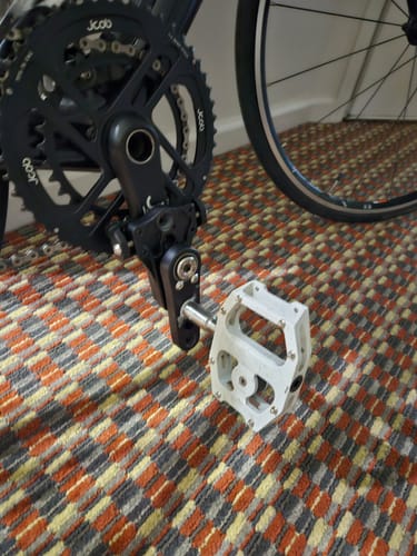 Customer photo review of Easy Knees Pedal Swing and Crank Shortener Kit (One Side)
