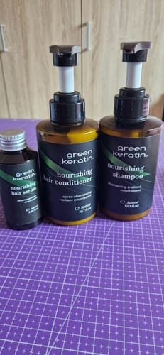 Customer photo review of NOUVEAUTÉ : COFFRET GREEN KERATIN HAIR RENAISSANCE