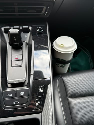 Customer photo review of The Flip Porsche 992 Cup Holder