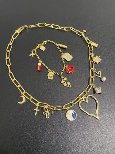 Customer photo review of 10 Charm Necklace Bundle (Pick Your Charms TT LIVE)