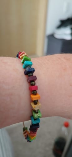 Customer photo review of 7 Chakren Kraftarmband