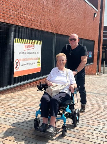 Customer photo review of MobilityPlus+ Nova Ultra-Light Carbon Folding Electric Wheelchair