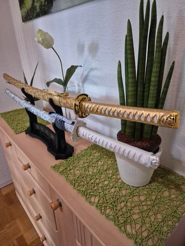 Customer photo review of gold katana