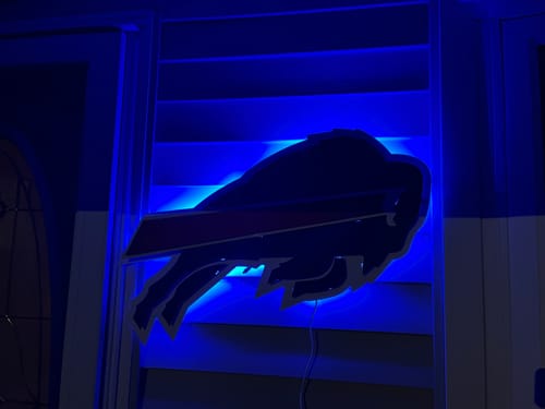 Customer photo review of Buffalo Bills 3D Vintage Metal Wall Art