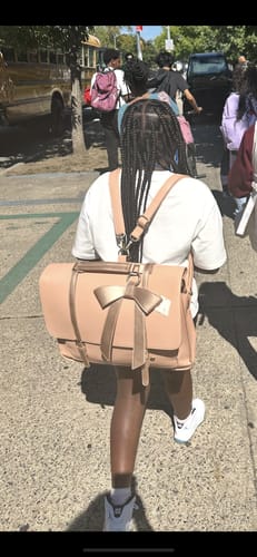 Customer photo review of Cocoa Truffle Ecosusi Classic Bow Briefcase