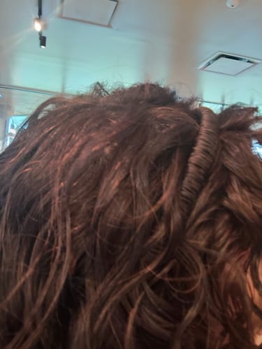 Customer photo review of Espresso Comfort Curve Silk Headband