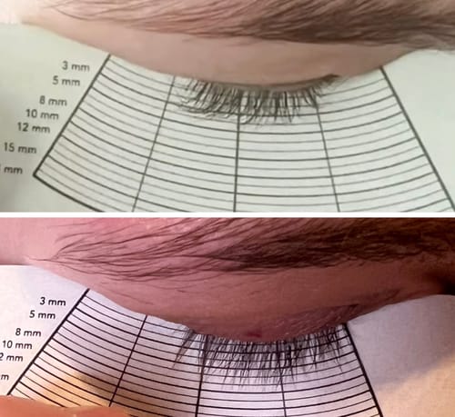 Customer photo review of Lash Growth Serum