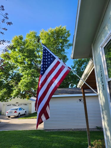 Customer photo review of Ultra Heavy Duty American Flag - 2-ply Polyester - Made In USA