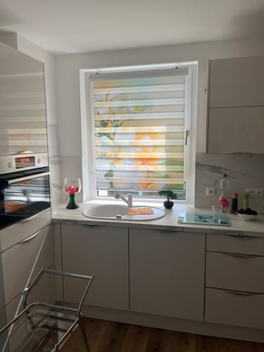 Customer photo review of Doppelrollo mit Kassette "Frangipani"