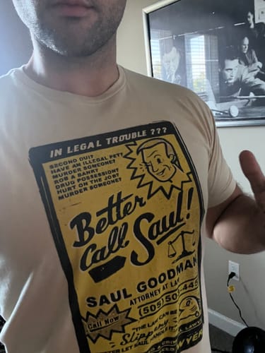 Customer photo review of Better Call Saul Tee