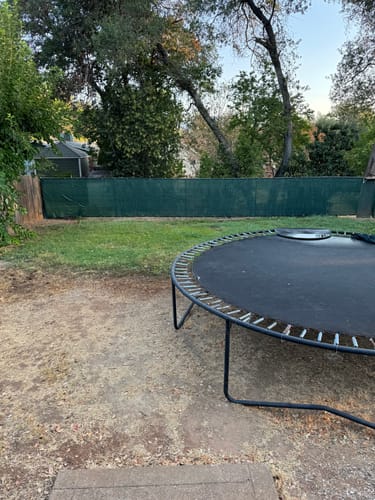 Customer photo review of Green Privacy Blockage Fence Screen – 5 ft. 8 in. x 50 ft (For 6 ft Fence)