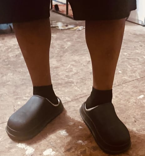 Customer photo review of Men's Orthopedic Cushion Slides with Fur - Cloud Slides