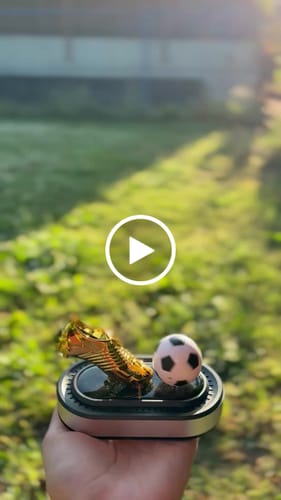 Customer video review of Solar Powered Soccer-Themed Car Air Freshener