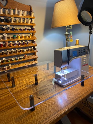 Customer photo review of Sew Steady Serger Extension Table