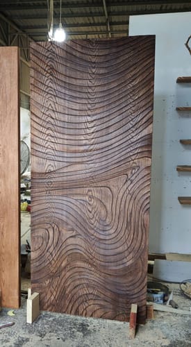 Customer photo review of Contemporary Sculpted Door For Grand Entryway Or Modern Villa