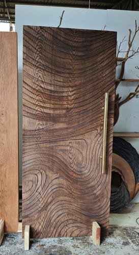 Customer photo review of Contemporary Sculpted Door For Grand Entryway Or Modern Villa